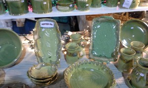 Dazzling Green Serving Tray Doing Earth Pottery 