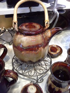 Sunset Brown Handcrafted Tea Pot from Doing Earth Pottery
