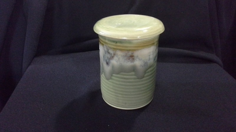 Peridot Green French Butter Dish Doing Earth Pottery