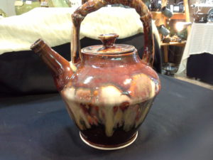 Teapot in Sunset Brown Doing Earth Pottery